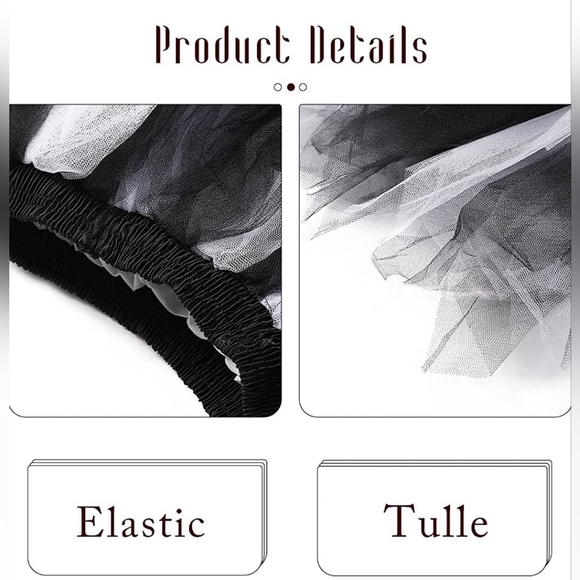 Halloween Skirt Layered Tulle Tutu Ballet Dance - Picture 3 of 10